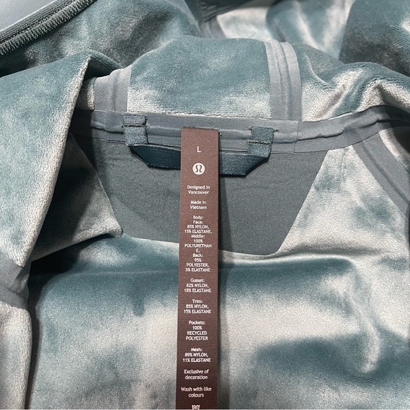 Men’s Lululemon Cross Chill Jacket Waterproof Fleece Coat Green Jasper Large Nwt - Picture 10 of 13